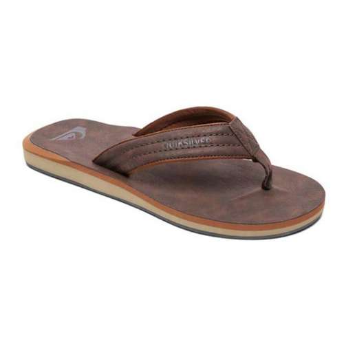 Little Boys' Quiksilver Carver Nubuck Flip Flop Sandals