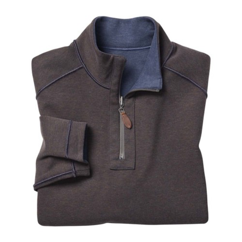 Men's Johnston & Murphy Reversible Solid 1/4 Zip Pullover - Primary Image
