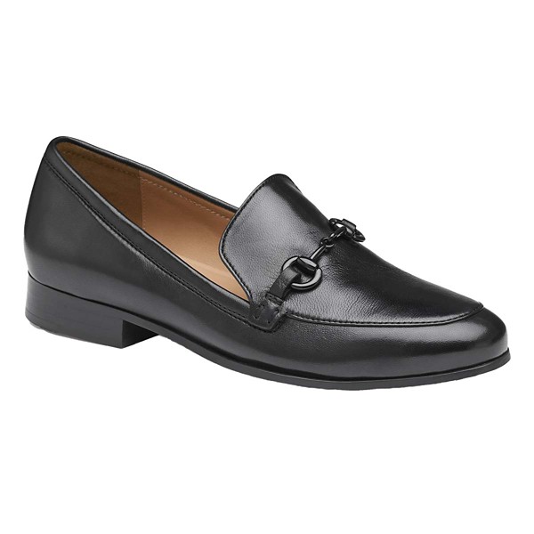 Women's Johnston & Murphy Ali Bit Shoes Regular 8.5 Black Glove Leather