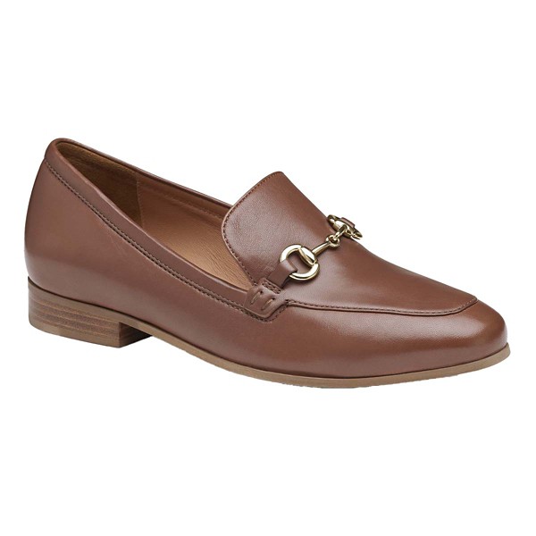 Women's Johnston & Murphy Ali Bit Shoes Shoes Regular 10 Cognac Glove Leather