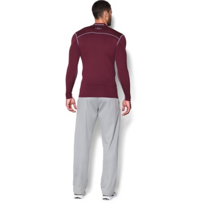 maroon under armour compression shirt