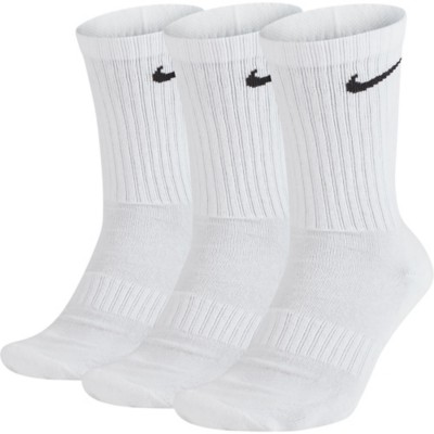 nike cushion crew socks white