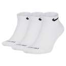 Adult Silver Nike Everyday Plus Cushioned Training 3 Pack Ankle Running Socks