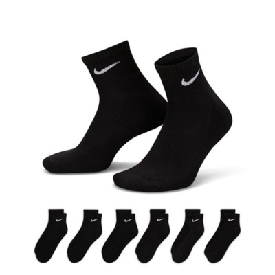 Adult Nike Everyday Cushioned Training Ankle 6 Pack Quarter Socks