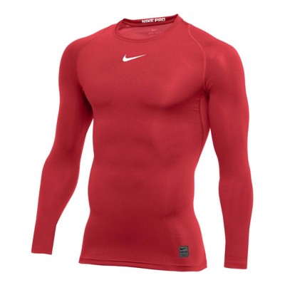 red nike long sleeve compression shirt 