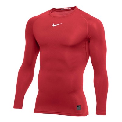 red nike compression shirt