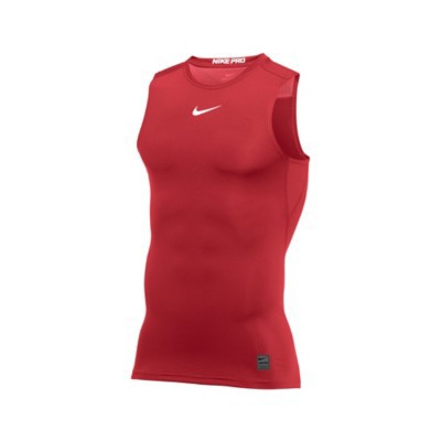 red nike compression shirt