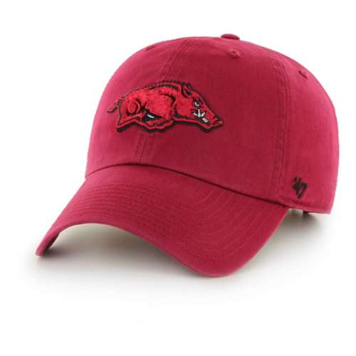 47 Brand Arkansas Razorbacks Cleanup Adjustable Hat Medium, Hats Helmets  and Head Protection