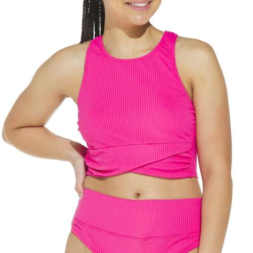 Women's Next In the Groove Hi Neck Swim Bikini Top