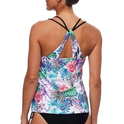 Next by Athena Malibu Shores Third Eye Tropical Print Tankini Swim Top