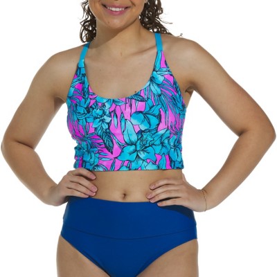 Women's Next Luau Connected Scoop Neck Swim Bikini Top
