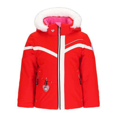 Toddler Girls' Obermeyer Cara Mia pour Fur Hooded Shell Jacket
