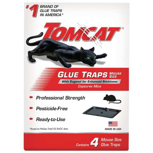 Tomcat Glue Mouse Size Glue Traps - 4 Pack