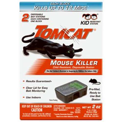 Tomcat Mouse Killer Bait Station Blocks - 2 Pack