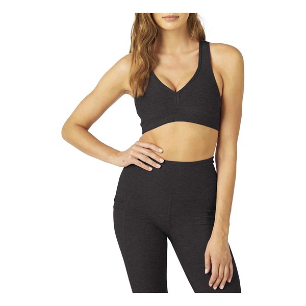Women's Beyond Yoga Yoga Lift Your Spirits Sports Bra Medium Darkest Night