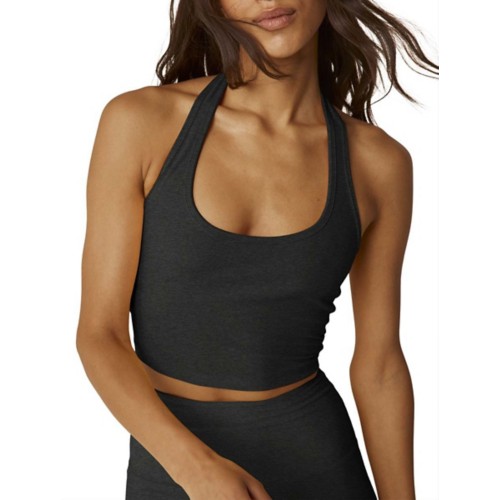 Women's Beyond Yoga Spacedye Well Rounded Crop Halter Tank Top