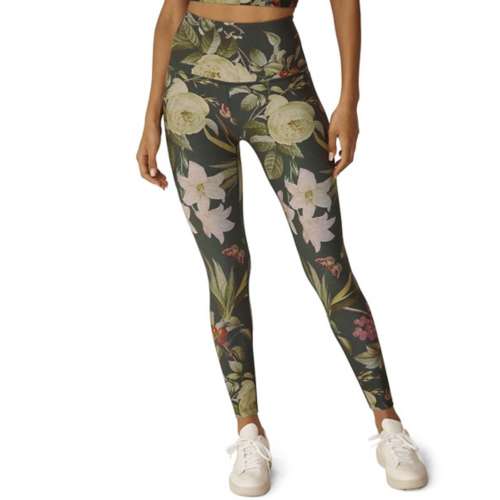 Women's Beyond Yoga Spacedye Caught in the Midi Printed High Waisted Leggings