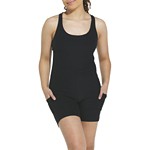 Women's Beyond Yoga Spacedye Get Up And Go Pocket Biker Romper - Thumbnail 1 of 4