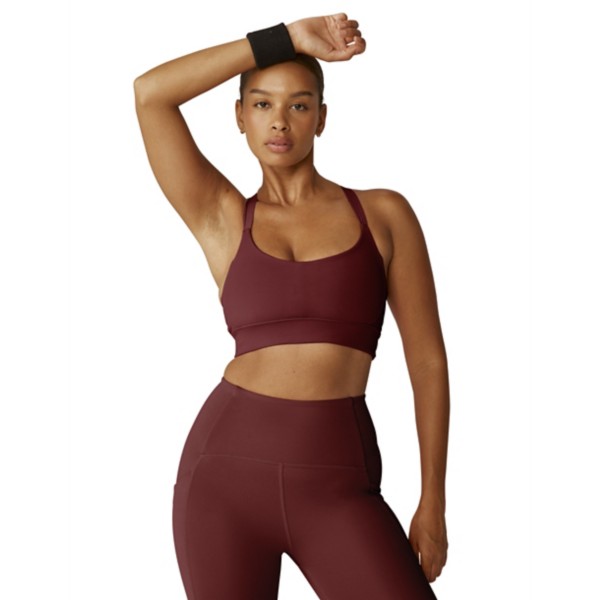 Women's Beyond Yoga PowerBeyond Strive Long Line Sports Bra XSmall California Merlot