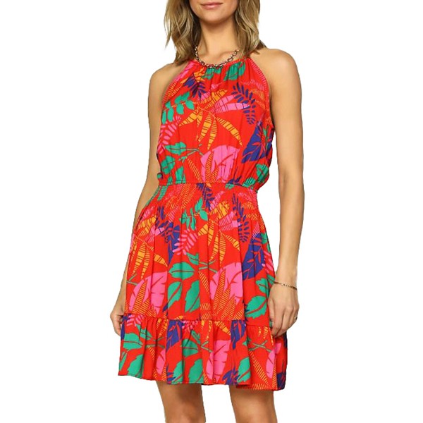 Women's Skies Are Blue Tropical Print Mini Dress product image