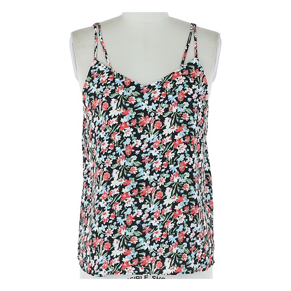 Women's Skies Are Blue Double Strap Floral Tank Top product image