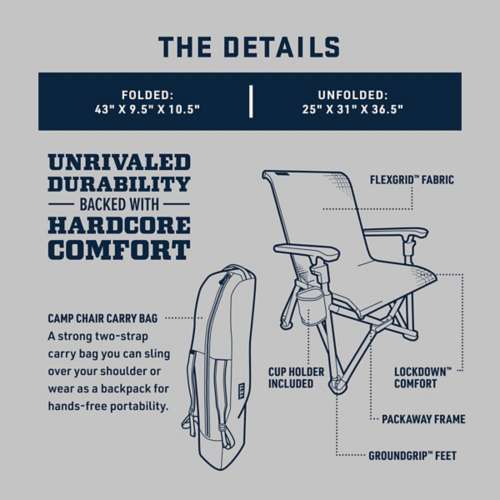 YETI Trailhead Collapsible Camp Chair, Charcoal