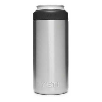 YETI Black Rambler 12 oz Slim Colster