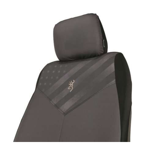 Browning Traditional Low Back Seat Cover - Grey Flag