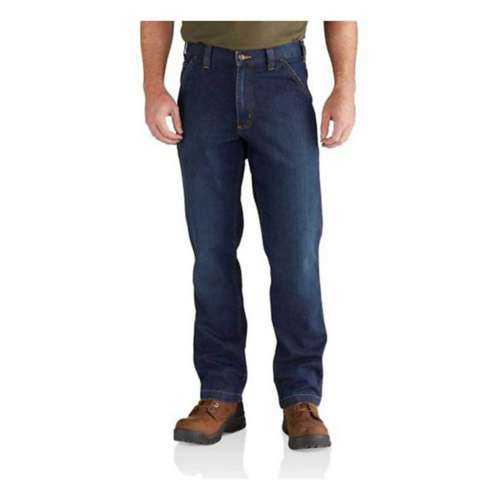 Men's Carhartt Rugged Flex Relaxed Dungaree jeans Pepe Relaxed Fit Straight Jeans