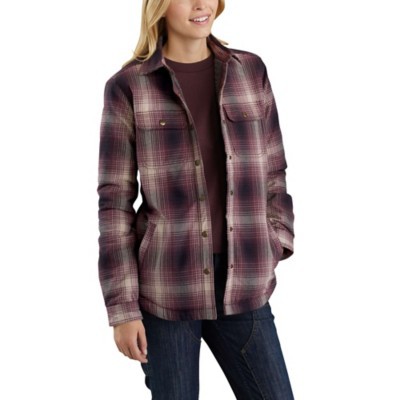 carhartt sherpa lined flannel shirt