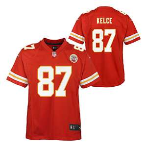 Travis Kelce Kansas City Chiefs Youth Replica Player Jersey - Red