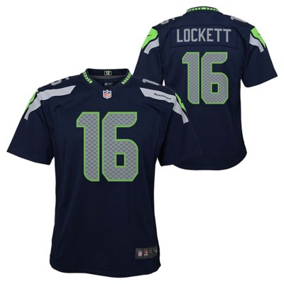 Women Seattle Seahawks #16 Tyler Lockett Navy Game Jersey