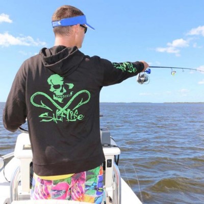 salt life skull and hooks hoodie