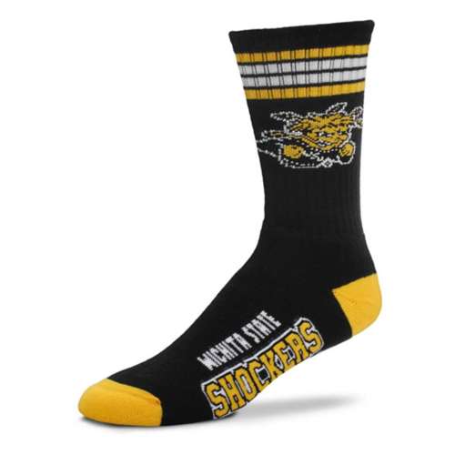 For Bare Feet Kids' Wichita State Shockers 4 Stripe Duece Socks