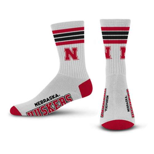 For Bare Feet Alternate Nebraska Cornhuskers 4 Stripe Sock