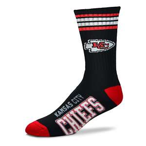 For Bare Feet Louisville Cardinals 4-Stripe Deuce Crew Socks