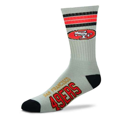 For Bare Feet San Francisco 49ers 4 Stripe Deuce Socks