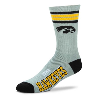 For Bare Feet Iowa Hawkeyes 4 Stripe Crew Socks