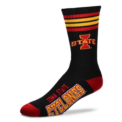 For Bare Feet Iowa State Cyclones 4 Stripe Crew Socks