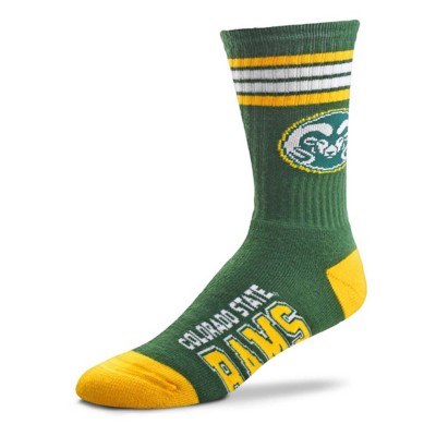 For Bare Feet Colorado State Rams 4 Stripe Deuce Crew Socks