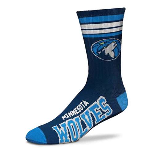 For Bare Feet Minnesota Timberwolves 4 Stripe Duece Socks