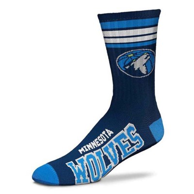 For Bare Feet Minnesota Timberwolves 4 Stripe Deuce Socks