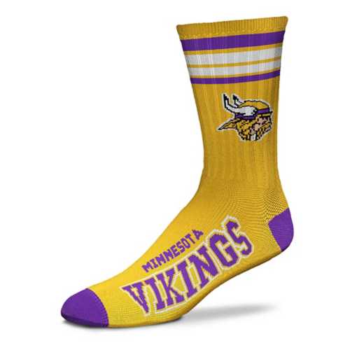 For Bare Feet Minnesota Vikings Reverse 4 Stripe Socks | SCHEELS.com