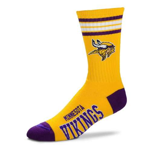 For Bare Feet Minnesota Vikings 4 Stripe Deuce Socks