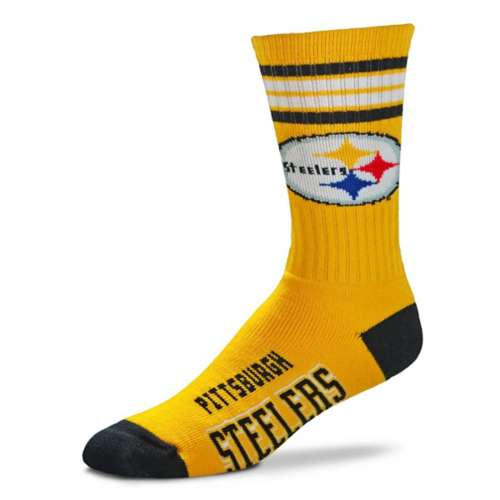 For Bare Feet Pittsburgh Steelers 4 Stripe Deuce Socks