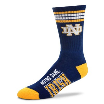 For Bare Feet Notre Dame Fighting Irish Four Stripe Deuce Socks