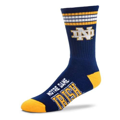 For Bare Feet Notre Dame Fighting Irish Four Stripe Deuce Socks