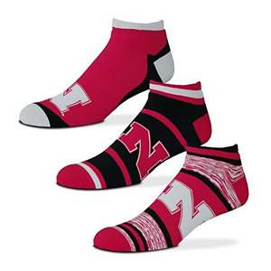  For Bare Feet NCAA Louisville Cardinals 4 Stripe Deuce Crew  Sock Team Color MEDIUM : Sports & Outdoors
