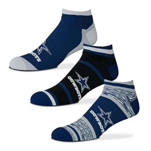 For Bare Feet Dallas Cowboys 3-Pack Camo Boom Ankle Socks