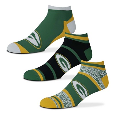 For Bare Feet Green Bay Packers Camo Boom 3-Pack Socks